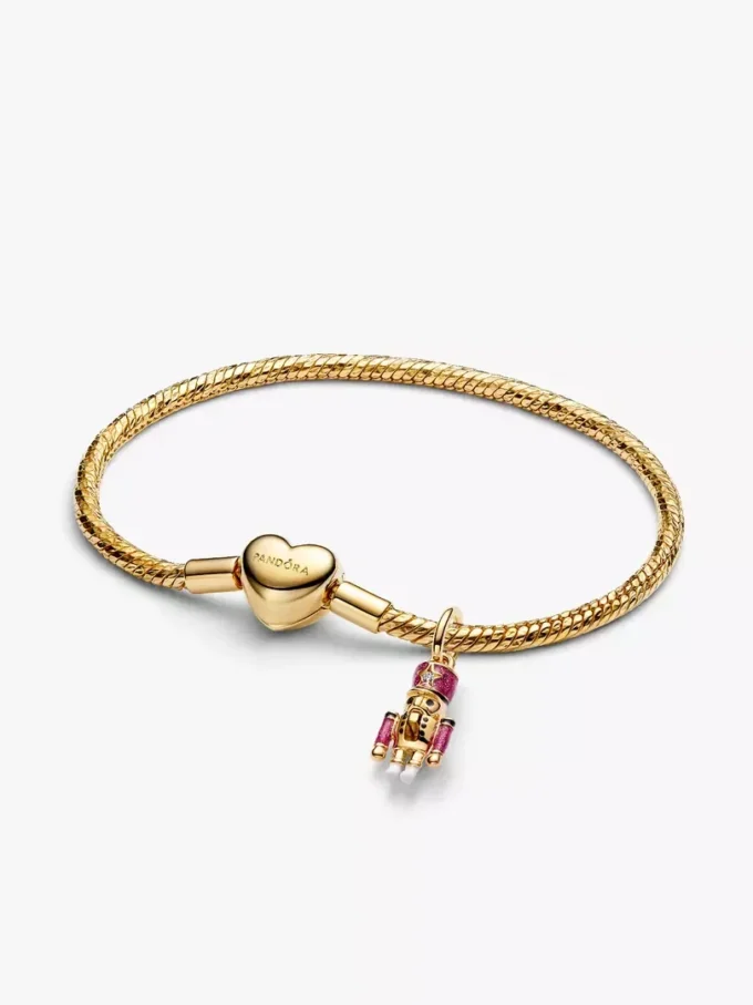 Weihnachts-Charm-Armband-Set mit Nussknacker zum Gravieren, 2er-Set Weihnachts-Charm-Armband-Set mit Nussknacker zum Gravieren, 2er-Set
