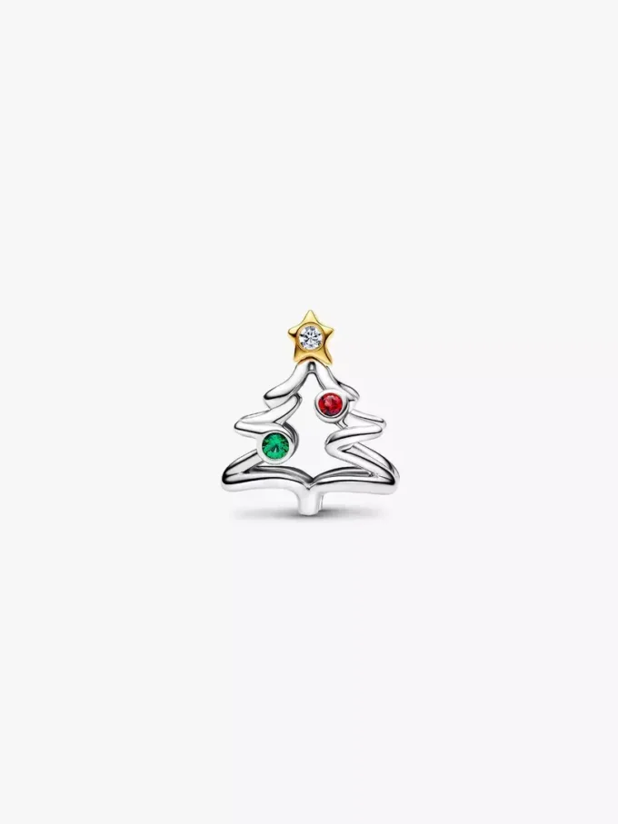 Weihnachtsbaum-Charm aus Sterlingsilber, 14-karätig vergoldet