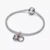 Weihnachtskranz-Dangle Charm aus Sterlingsilber