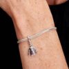 Weihnachtspullover-Dangle Charm – Sterlingsilber