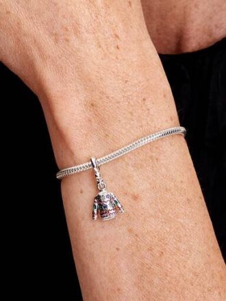 Weihnachtspullover-Dangle Charm – Sterlingsilber