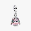 Weihnachtspullover-Dangle Charm – Sterlingsilber