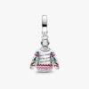 Weihnachtspullover-Dangle Charm – Sterlingsilber