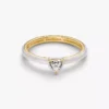 Weißer Chakra-Herzring, 14 Karat vergoldet Weißer Chakra-Herzring, 14 Karat vergoldet