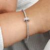 Weißer Gänseblümchen-Spacer Charm aus Sterlingsilber Weißer Gänseblümchen-Spacer Charm aus Sterlingsilber