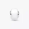 Weißer Mini-Murano Glass Charm aus Sterlingsilber Weißer Mini-Murano Glass Charm aus Sterlingsilber
