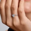 Wellenförmiger Pavé-Herzring aus Sterlingsilber Wellenförmiger Pavé-Herzring aus Sterlingsilber