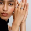 Doppelband-Herzring aus Sterlingsilber Doppelband-Herzring aus Sterlingsilber
