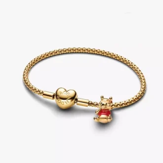 Winnie-the-Pooh-Charm-Armband-Set mit Nieten, 2er-Set Winnie-the-Pooh-Charm-Armband-Set mit Nieten, 2er-Set