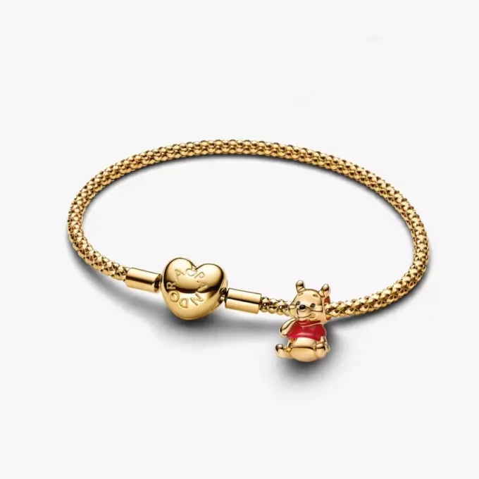 Winnie-the-Pooh-Charm-Armband-Set mit Nieten, 2er-Set Winnie-the-Pooh-Charm-Armband-Set mit Nieten, 2er-Set