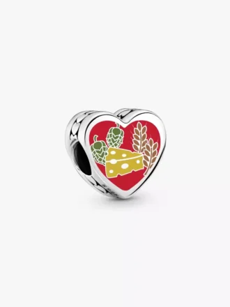 Wisconsin-Herz-Charm aus Sterlingsilber