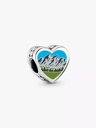 Wyoming-Herz-Charm aus Sterlingsilber
