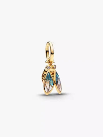 Zikaden-Dangle Charm, 14-karätig vergoldet