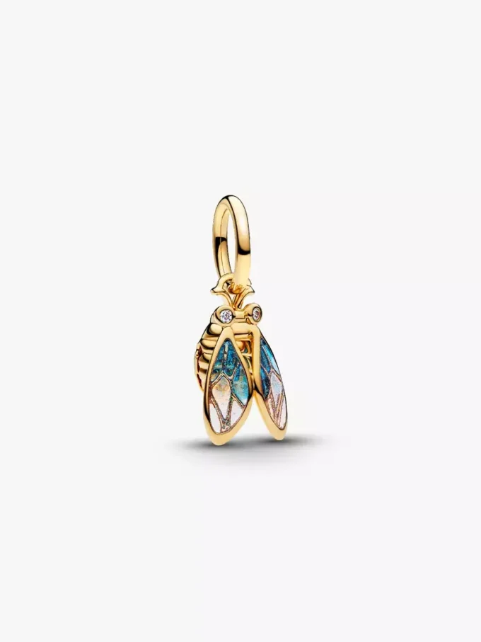 Zikaden-Dangle Charm, 14-karätig vergoldet Zikaden-Dangle Charm, 14-karätig vergoldet