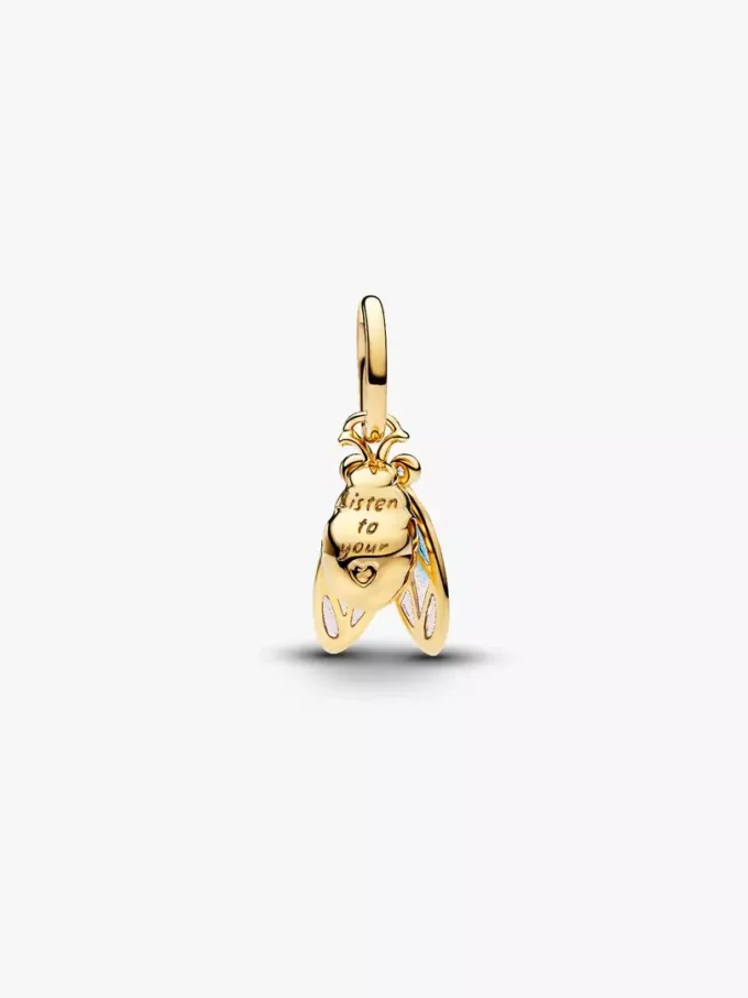 Zikaden-Dangle Charm, 14-karätig vergoldet Zikaden-Dangle Charm, 14-karätig vergoldet