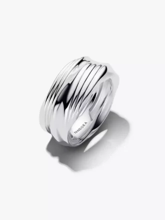 Verdrehter Doppelring aus Sterlingsilber