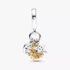 Zweifarbiger „Celestial Triple Dangle Charm“ aus Sterlingsilber, 14-karätig vergoldet Zweifarbiger „Celestial Triple Dangle Charm“ aus Sterlingsilber, 14-karätig vergoldet