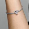 Zweifarbiger durchbrochener „Mom & Heart“-Charm – Sterlingsilber, 14 Karat Roségold-Beschichtung Zweifarbiger durchbrochener „Mom & Heart“-Charm – Sterlingsilber, 14 Karat Roségold-Beschichtung