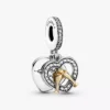 Zweifarbiger „Happy Anniversary“-Dangle Charm aus 14-karätigem Gold und Sterlingsilber Zweifarbiger „Happy Anniversary“-Dangle Charm aus 14-karätigem Gold und Sterlingsilber