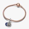 Zweifarbiger Sternschnuppen-Dangle Charm – Sterlingsilber, 14 Karat Roségold-Beschichtung Zweifarbiger Sternschnuppen-Dangle Charm – Sterlingsilber, 14 Karat Roségold-Beschichtung