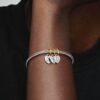 Zweifarbiger, teilbarer „Friendship Triple“-Dangle Charm – Sterlingsilber, 14-karätige Vergoldung Zweifarbiger, teilbarer „Friendship Triple“-Dangle Charm – Sterlingsilber, 14-karätige Vergoldung