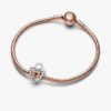 Zweifarbiger, teilbarer Herz-Charm mit Vorhängeschloss – Sterlingsilber, 14 Karat Roségold-Beschichtung Zweifarbiger, teilbarer Herz-Charm mit Vorhängeschloss – Sterlingsilber, 14 Karat Roségold-Beschichtung