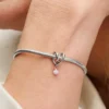 Zweifarbiger „Wrapped Heart“-Charm aus Sterlingsilber, 14-karätige Roségoldbeschichtung Zweifarbiger „Wrapped Heart“-Charm aus Sterlingsilber, 14-karätige Roségoldbeschichtung