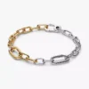 Zweifarbiges Armband und Charm-Set „Schloss und Schlüssel“ (2er-Set) Zweifarbiges Armband und Charm-Set „Schloss und Schlüssel“ (2er-Set)