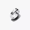 Breiter Ring mit gewelltem Band aus Sterlingsilber Breiter Ring mit gewelltem Band aus Sterlingsilber