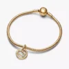 Zwillinge-Sternzeichen-Dangle Charm, 14 Karat vergoldet